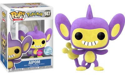 Image de Figurine Funko POP Pokemon 947 Aipom Flocked/GLOW Special Edition