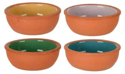 Produktbild von Set Excellent Houseware Terrakotta-Häppchen 4 Stück 150 ml Ø 10,4 x 4,2 cm