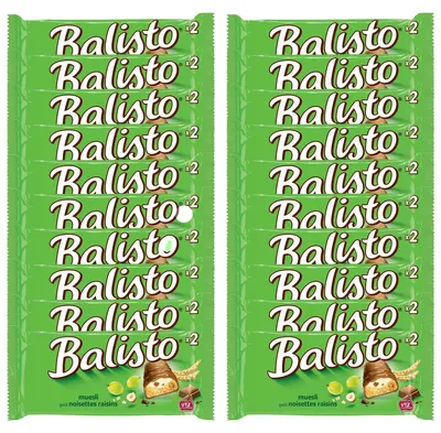 Produktbild von Balisto Müsli Mix Vollkornkeks Riegel mit Schokolade 37g 20er Pack