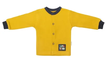 Productafbeelding van Mamatti romper voor baby's, katoen, met jasje, kleur: mosterdgeel, maat 68