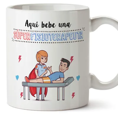Keramikbecher, 350 ml, Physiotherapeutin-Motiv, spülmaschinenfest