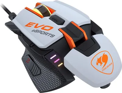 Zdjęcie produktu dla COUGAR CGR-WOMW-700MEVO, Po prawej stronie, Optyczny, USB Typu-A, 16000 DPI, Biały
