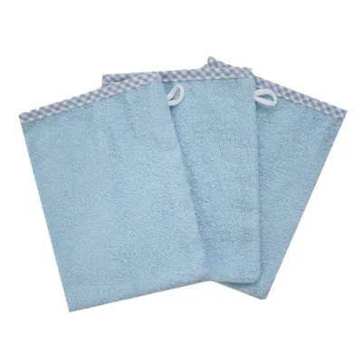 Produktbild von Wörner Waschhandschuh 3er Pack - Uni Blau