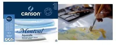 Produktbild von CANSON Aquarellblock Montval, 400 x 500 mm, 12 Blatt (5299092)