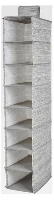 Produktbild von Faltbares Hängeregal mit Fächern, Hängeorganizer mit Einlegeböden, Aufbewahrungssystem für Kleiderschränke, Garderoben, Vliesstoff, Beige (8 Regale)