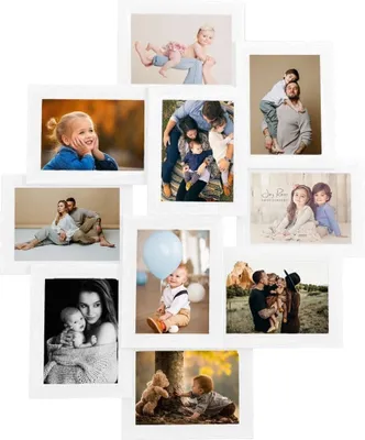 Produktbild von vidaXL Kolážový obrazový rám pre 10x(13x18 cm) fotografie Biela MDF