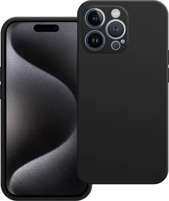 Image de Cazy Coque compatible avec iPhone 15 Pro Coque - Color Backcover - Noir