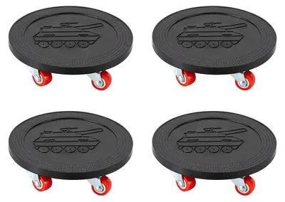 Produktbild von Möbelrollen, 360-Grad-Drehung, Set aus 6 Transportrollen, schwarz
