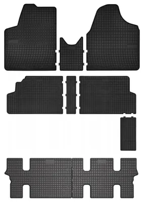 Immagine prodotto di Tappetini auto in gomma adatto per Peugeot Expert II (2007-2016, furgone 3 file) neri, set 7 pz, con fissaggi