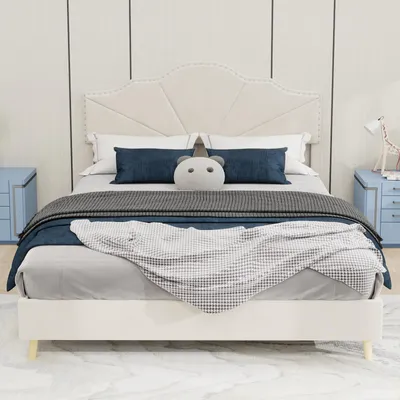 Produktbild von Softbett 140x200 cm, Kopfteil, Beige, multifunktional, 200x140x133 cm