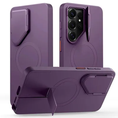 Immagine prodotto di Custodia per cellulare con copertura per fotocamera per Galaxy S26 Ultra, Tech-Protect Poliammide Aura con MagSafe, viola
