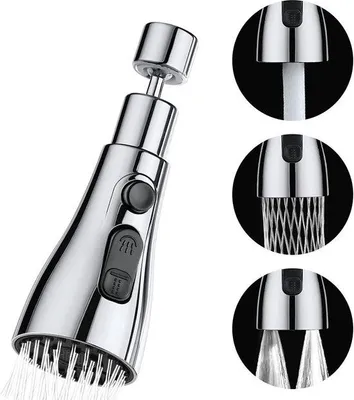 Obrázok produktu pre Sada vodovodných kohútikov, otočná o 360°, 3 režimy, úspora vody, G1/2