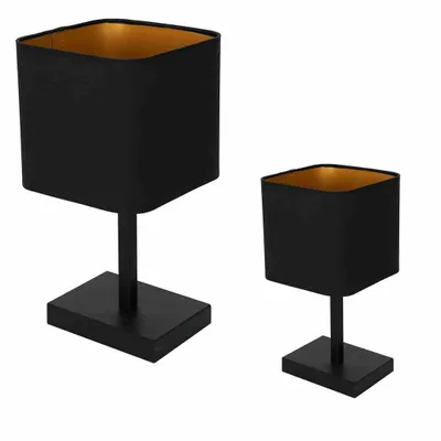 Imagen del producto de Lámpara de mesa NAPOLI, color negro/dorado, 1xE27