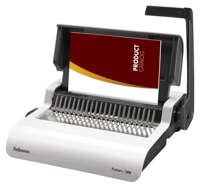 Zdjęcie produktu dla Fellowes Pulsar+ 300, Ręczny, 300 ark., Bindowanie plastikowym grzebieniem, Szary, Biały