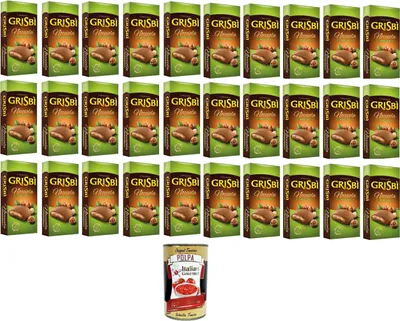 Produktbild von Grisbi Haselnuss Einzeldosispackung mit 2 Keksen Box mit 30 Stück+ Italian Gourmet Polpa 400g