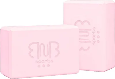 Produktbild von 2er Pack Premium Yoga Blöcke Stabile Sportmatte, rutschfest für Pilates elastisch Bodybuilding & Fitness elastisch rosa