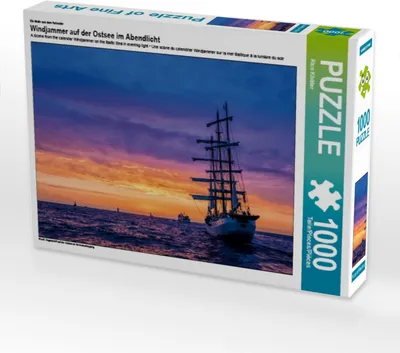 Produktbild von Calvendo Ein Motiv aus dem Kalender Windjammer auf der Ostsee im Abendlicht 1000 Teile Puzzle quer 640x480mm, Ködder Rico; 7294745