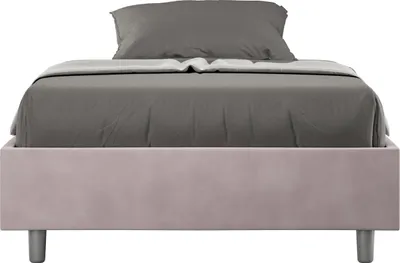 Produktbild von ITYHOME - Gepolstertes Bett mit Lattenrost 120x210 mit Mikrofaserbezug Fliederfarbe Azelia
