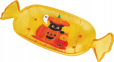 Image de Halloween Bol à bonbons Orange Citrouille Fantôme Décoration Fête Accessoire, couleur : Orange