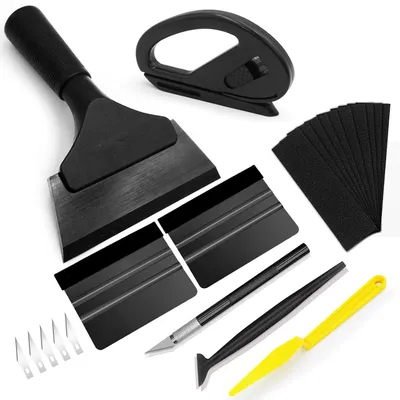 Productafbeelding van TRANKIELO® - 22 Stuks Rakelset voor Raamfolie – Auto Gereedschap, Vinyl Foliesnijder, Precisiesnijder, Duurzaam