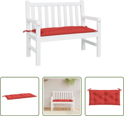 Immagine prodotto di The Living Store Cuscino per panca da giardino rosso 100x50x7 cm Tessuto Oxford