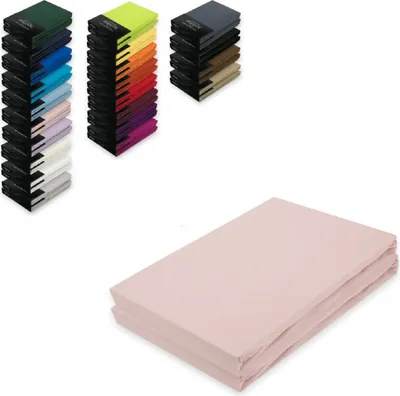 Produktbild von Doppelpack Jersey Spannbettlaken 180 - 200 x 200 cm Rosa