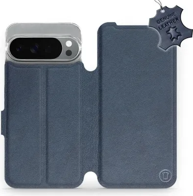 Produktbild von Echtleder Handyhülle für Pixel 10 Pro XL, Mobiwear Leather, Dunkelblau