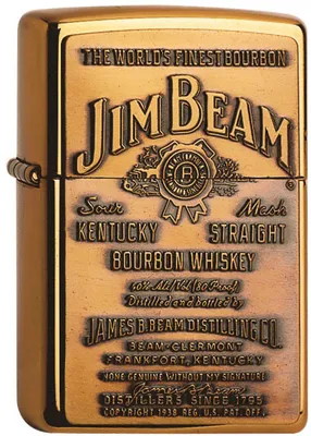 Produktbild von Zippo Feuerzeug #254B Jim Beam Label Brass Emb, 1350002