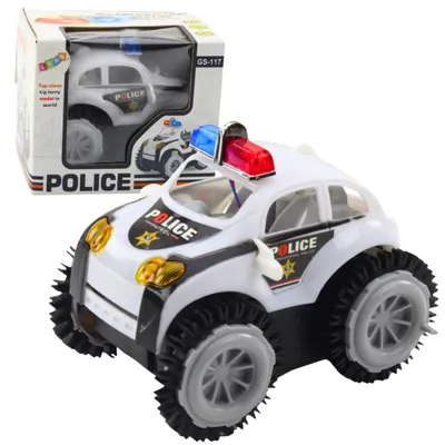 Immagine prodotto di Il sensore di ostacolo al ribaltamento dell'auto della polizia a 360° si accende e suona in bianco
