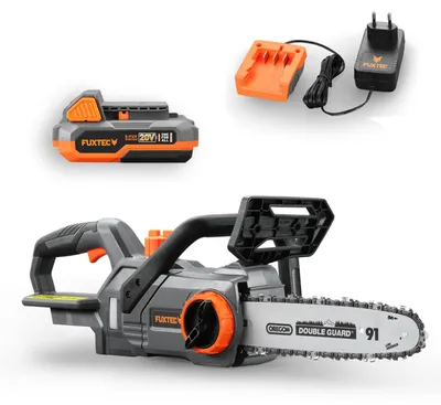 Zdjęcie produktu dla Pilarka akumulatorowa FUXTEC FX-E1KS20, 20V, 10", 5m/s, z akumulatorem 2Ah i ladowarka