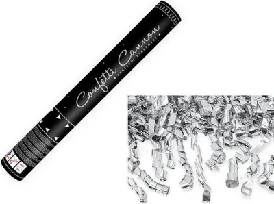 Obrázek produktu pro Konfeta 40 cm - STŘÍBRNÉ STUŽKY - HOBLINKY- METALICKÉ - Silvestr - 1 ks