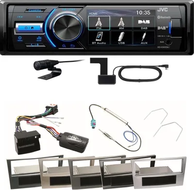 Produktbild von JVC KD-X561DBT Dgitalradio Bluetooth USB Einbauset für Astra H Corsa D Zafira B