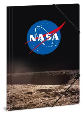 Produktbild von Ars Una Zeichnungs- Sammelmappe DIN A4 mit Gummizug und 3 Klappen, NASA Apollo mit Logo, schwarz