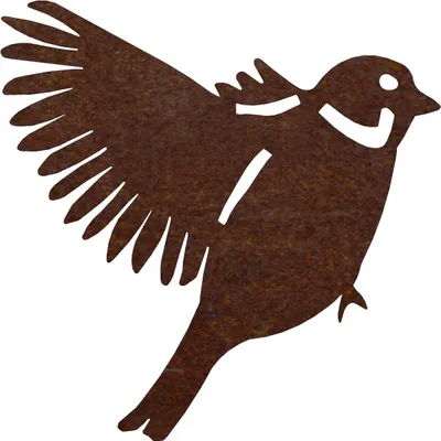 Produktbild von CORGARDEN Gartendekoration Spatz 2, 15 x 16 cm, Cortenstahl CORGARDEN 1058