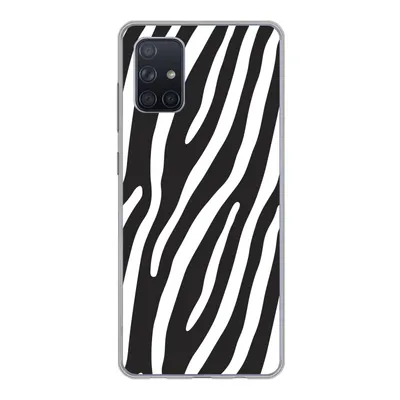 Produktbild von MuchoWow® Handyhülle Schutzhülle Hülle für Samsung Galaxy A51 Tiere - Zebradruck - Schwarz Silikon Softcase Handy Hülle - Schutzabdeckung