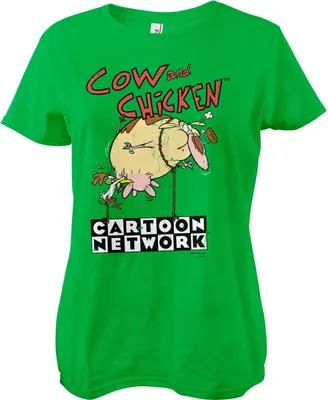 Produktbild von Cow and Chicken Balloon Girly Tee - Large - Green