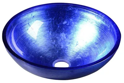 Produktbild von MURANO BLU Glaswaschbecken zum Aufsetzen, Durchmesser 40cm, Blau