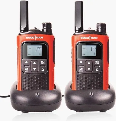 Immagine prodotto di Walkie-talkie per bambini con 8 canali, portata fino a 5 km, funzione VOX, torcia a LED
