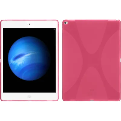 Produktbild von PhoneNatic Case kompatibel mit Apple iPad Pro 12.9 (2017) - pink Silikon Hülle X-Style + 2 Schutzfolien