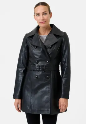 Produktbild von Damen Lederjacke Ricano ROSALIA Lammnappa – Schwarz / M