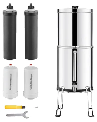 Immagine prodotto di Sistema di filtraggio dell'acqua, acciaio inossidabile 304, filtro a carbone attivo, 2,25 galloni