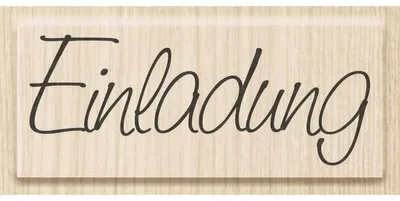 Produktbild von HEYDA 211800300 Stempel Einladung Einladung Holz matt lackiert