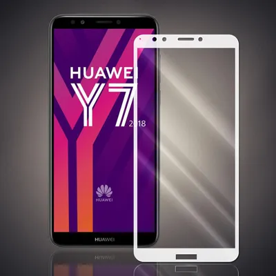 Produktbild von Panzer Folie für Huawei Y7 (2018) Echt Glas Displayschutzfolie Transparent Glasfolie 9H Härtegrad Schutzglasfolie