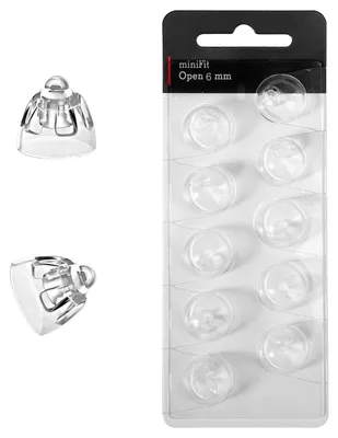 Imagen del producto de Paquete de 20 almohadillas de silicona de repuesto para audífonos, compatibles con Oticon Minifit