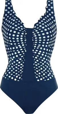 Produktbild von Sunmarin Basic Badeanzug Mit Soft-Schalen, Elegante Raffung vorn, Modischer Print