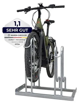 Produktbild von Dreifke® Standparker Wyk | Umknickschutz durch hohe Einstellbügel | Fahrradst... für 2 Fahrräder
