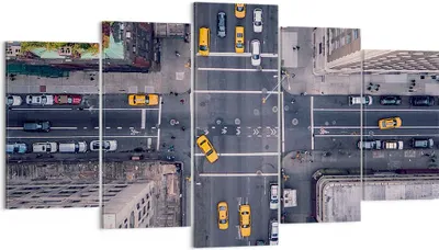 Produktbild von Bild auf Leinwand - Leinwandbild - New York Straße - 160x85cm - Wand Bild - Wanddeko - Wandbilder - Leinwanddruck - Bilder - Kunstdruck - Wanddekoration - Leinwand bilder - Wandkunst - EA160x85-3429