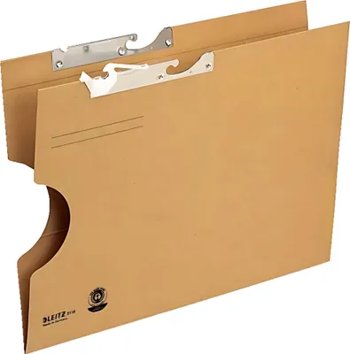 Produktbild von LEITZ Pendelhefter n'braun extra groß vorne offen hinten verschlo