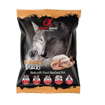 Image de alpha spirit Friandises pour chiens en cubes à la dinde 50 g