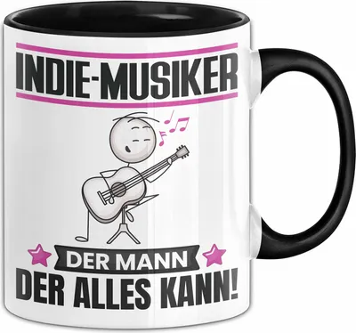 Produktbild von Indie-Musiker Tasse Geschenk für Indie-Musiker Der Mann Der Alles Kann Geschenkidee zum Geburtstag (Schwarz)
